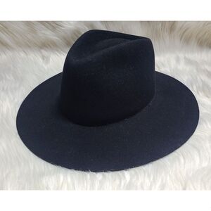 Rag & Bone|Black Wool Fedora, SMALL